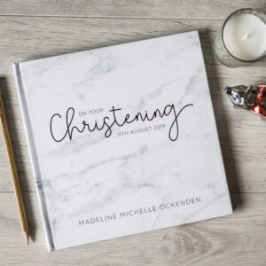 christening guest book & journal